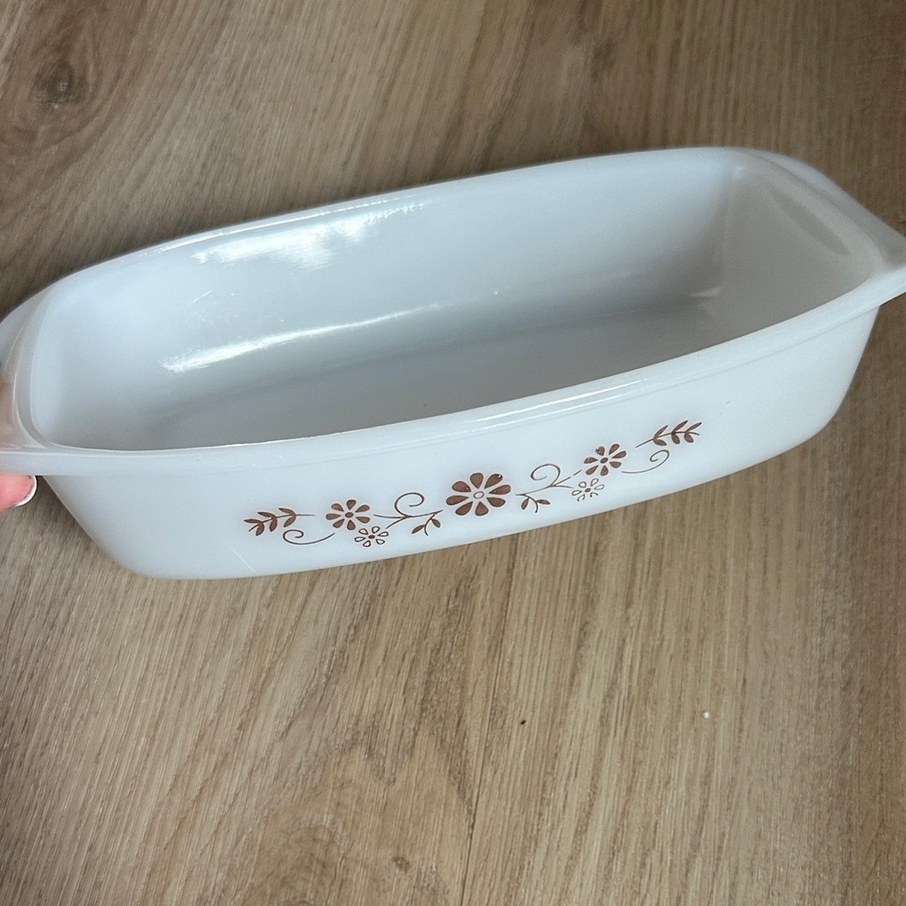 White Floral Baking Dish vintage cottage core